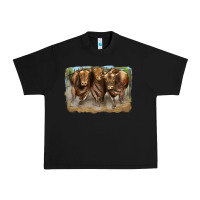 3 Red Angus Bulls Urban Heavy Tee | Teevron