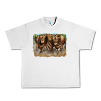 Lunar Rock 3 red angus bulls Urban Heavy Tee - LillyAllenDesigns