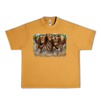 Peanut Butter 3 red angus bulls Urban Heavy Tee - LillyAllenDesigns