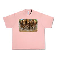 Salmon 3 red angus bulls Urban Heavy Tee - LillyAllenDesigns