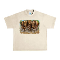 Sandshell 3 red angus bulls Urban Heavy Tee - LillyAllenDesigns
