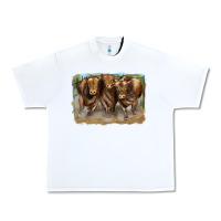 White 3 red angus bulls Urban Heavy Tee - LillyAllenDesigns