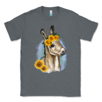Charcoal Heather Sunflower Baby Donkey Classic Tee - RanaPortraitStore