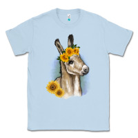 Dusty Blue Sunflower Baby Donkey Classic Tee - RanaPortraitStore