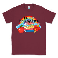 Burgundy back to school hello kindergarten 3200x2400 Classic Tee - AdoDesignShop
