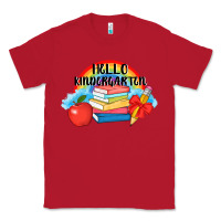 Red back to school hello kindergarten 3200x2400 Classic Tee - AdoDesignShop
