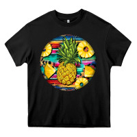 Black pineapple leopard Heavy Core Tee - BarkalooDesign