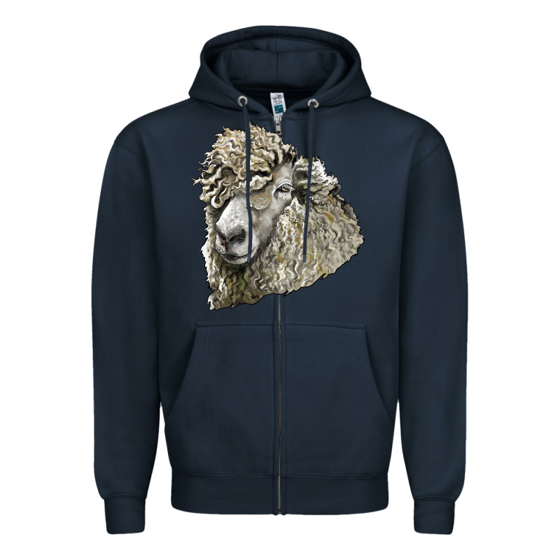 Lincoln Sheep Head Zipper Hoodie by LillyAllenDesigns | Teevron