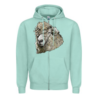 Seafoam lincoln sheep head Zipper Hoodie - LillyAllenDesigns