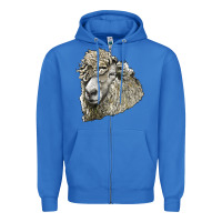True Royal lincoln sheep head Zipper Hoodie - LillyAllenDesigns