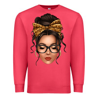Cardinal caucasian leopard messy bun Premium Sweatshirt - texasbilliewilder
