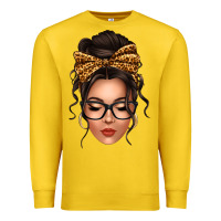 Lemon caucasian leopard messy bun Premium Sweatshirt - texasbilliewilder
