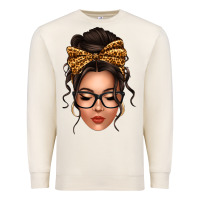 Sandshell caucasian leopard messy bun Premium Sweatshirt - texasbilliewilder