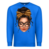 True Royal caucasian leopard messy bun Premium Sweatshirt - texasbilliewilder