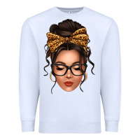 White caucasian leopard messy bun Premium Sweatshirt - texasbilliewilder