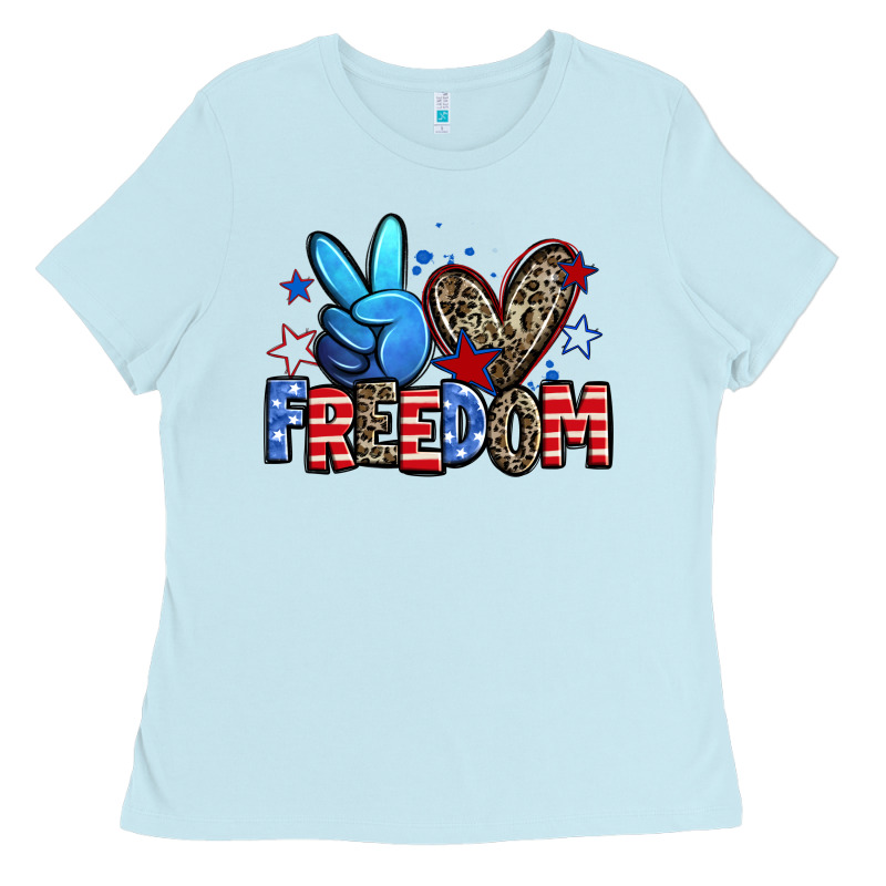 Peace Love Freedom Ladies Tee by Zillion Design Studio | Teevron