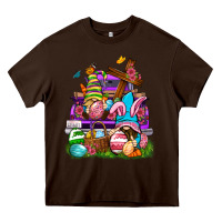 Chocolate Brown Easter gnomies truck Easter Day Heavy Core Tee - Neo Western
