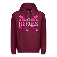 Burgundy Not all heroes wear capes Cancer Awareness Premium Hoodie - HowdyJamesFarm