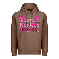 Chestnut Not all heroes wear capes Cancer Awareness Premium Hoodie - HowdyJamesFarm