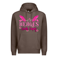 Coffee Not all heroes wear capes Cancer Awareness Premium Hoodie - HowdyJamesFarm