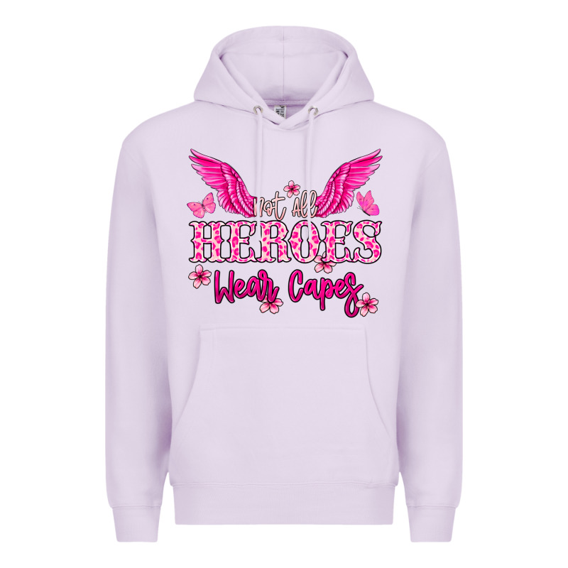 Not All Heroes Wear Capes Cancer Awareness Premium Hoodie by HowdyJamesFarm | Teevron