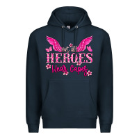 Navy Not all heroes wear capes Cancer Awareness Premium Hoodie - HowdyJamesFarm