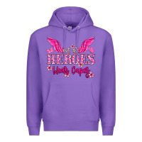 Purple Not all heroes wear capes Cancer Awareness Premium Hoodie - HowdyJamesFarm
