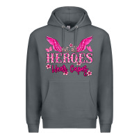 Rock Not all heroes wear capes Cancer Awareness Premium Hoodie - HowdyJamesFarm