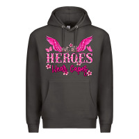 Smoke Not all heroes wear capes Cancer Awareness Premium Hoodie - HowdyJamesFarm
