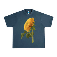 Midnight Navy teddy bear sunflower Urban Heavy Tee - LillyAllenDesigns