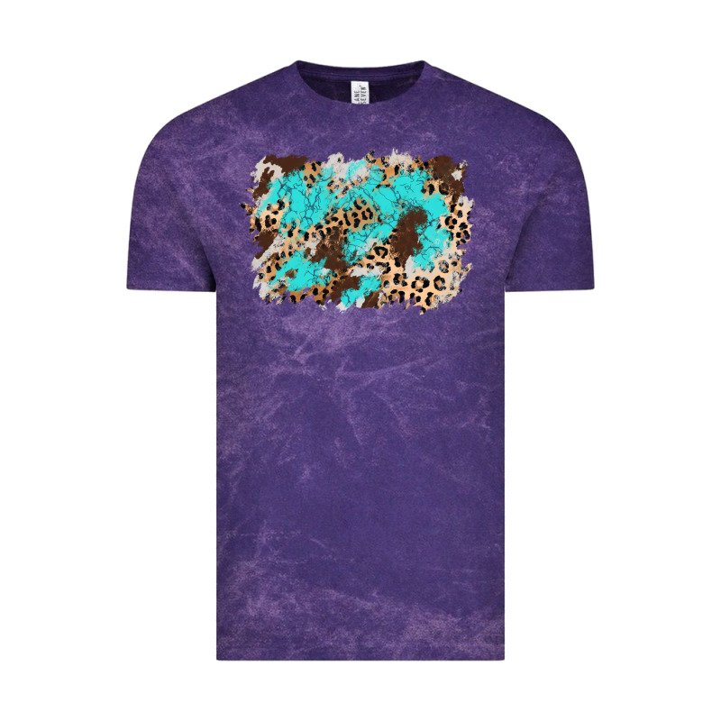 Cowhide Leopard Turquoise Background Vintage Tee by AdoDesignShop | Teevron