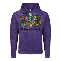 Cloud Purple with god all things are possible gemstone cross Vintage Hoodie - Jasminsmagicworld