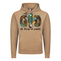 Vintage Coffee with god all things are possible gemstone cross Vintage Hoodie - Jasminsmagicworld