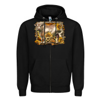 Black western charolais bull Zipper Hoodie - LillyAllenDesigns