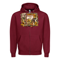 Burgundy western charolais bull Zipper Hoodie - LillyAllenDesigns