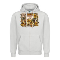 Dove Grey western charolais bull Zipper Hoodie - LillyAllenDesigns