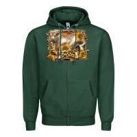 Sports Green western charolais bull Zipper Hoodie - LillyAllenDesigns