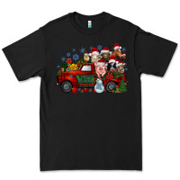 Black christmas farm animals truck Premium Tee - RacoonDesign
