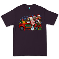 Plum christmas farm animals truck Premium Tee - RacoonDesign