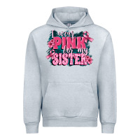 Heather Grey i wear pink for my sister Urban Hoodie - FaDigitalArtStudio