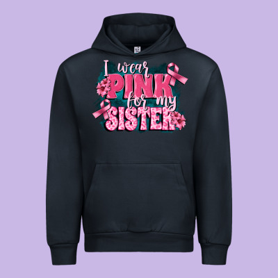 I Wear Pink For My Sister Urban Hoodie Designed By Fadigitalartstudio