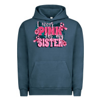 Pigment Midnight Navy i wear pink for my sister Urban Hoodie - FaDigitalArtStudio