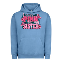 Pigment Pebble Blue i wear pink for my sister Urban Hoodie - FaDigitalArtStudio