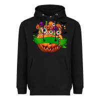 Black Personalized Boy Halloween Candy Heavyweight Hoodie - texasbilliewilder