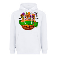 White Personalized Boy Halloween Candy Heavyweight Hoodie - texasbilliewilder