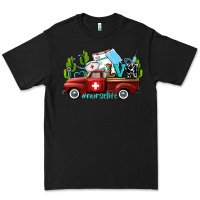 Lvn Nurse Truck With Cactus And Sunflowers Premium Tee | Teevron