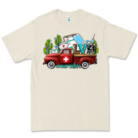 Bone lvn nurse truck with cactus and sunflowers Premium Tee - AdoDesignShop