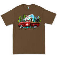 Cacao lvn nurse truck with cactus and sunflowers Premium Tee - AdoDesignShop