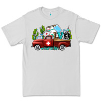 Dove Grey lvn nurse truck with cactus and sunflowers Premium Tee - AdoDesignShop