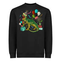Black party t rex Heavyweight Sweatshirt - MaliasSmallBusiness